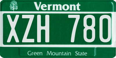 VT license plate XZH780