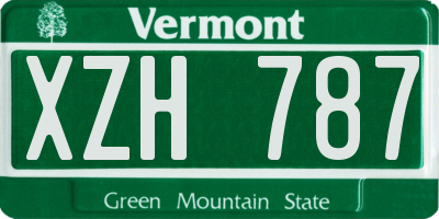 VT license plate XZH787