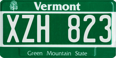 VT license plate XZH823