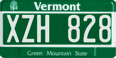 VT license plate XZH828