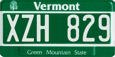 VT license plate XZH829