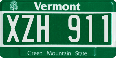 VT license plate XZH911