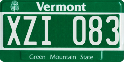 VT license plate XZI083