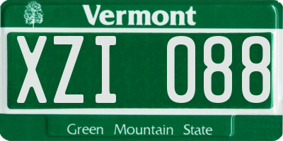 VT license plate XZI088