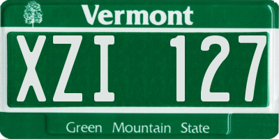 VT license plate XZI127