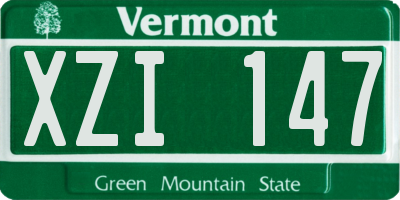 VT license plate XZI147