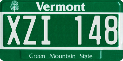 VT license plate XZI148