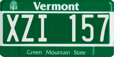 VT license plate XZI157