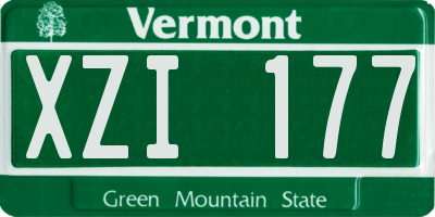 VT license plate XZI177