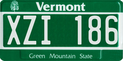 VT license plate XZI186