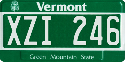VT license plate XZI246
