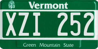 VT license plate XZI252