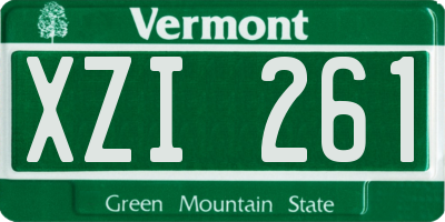 VT license plate XZI261