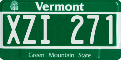 VT license plate XZI271