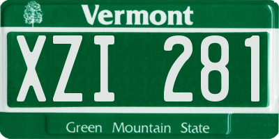 VT license plate XZI281
