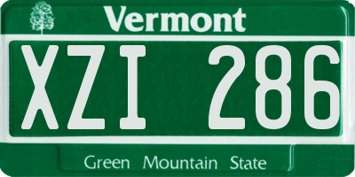 VT license plate XZI286