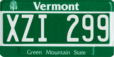 VT license plate XZI299