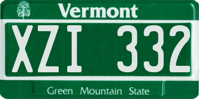 VT license plate XZI332