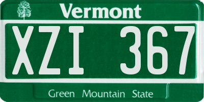 VT license plate XZI367
