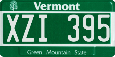 VT license plate XZI395