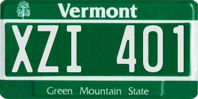 VT license plate XZI401