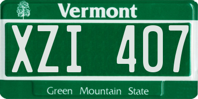 VT license plate XZI407