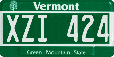 VT license plate XZI424