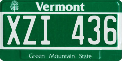 VT license plate XZI436