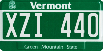 VT license plate XZI440