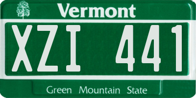 VT license plate XZI441