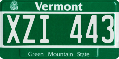 VT license plate XZI443