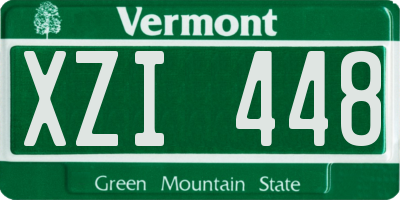 VT license plate XZI448