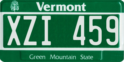 VT license plate XZI459