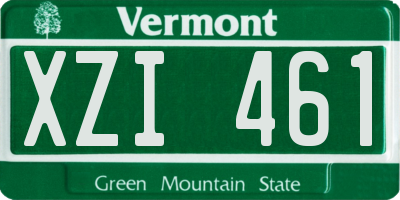 VT license plate XZI461