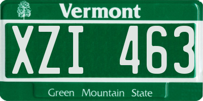 VT license plate XZI463