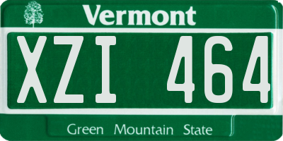 VT license plate XZI464