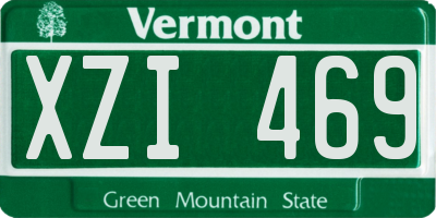 VT license plate XZI469
