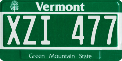VT license plate XZI477