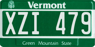 VT license plate XZI479
