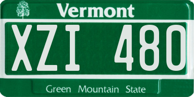 VT license plate XZI480