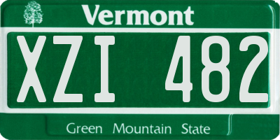 VT license plate XZI482