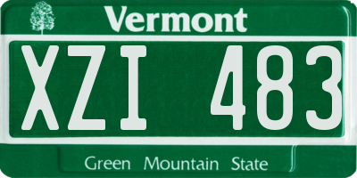 VT license plate XZI483
