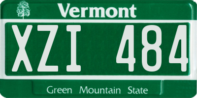VT license plate XZI484