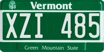 VT license plate XZI485