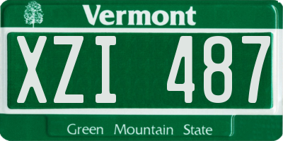 VT license plate XZI487