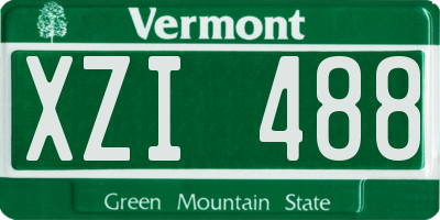 VT license plate XZI488