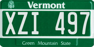 VT license plate XZI497