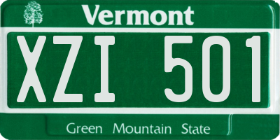 VT license plate XZI501