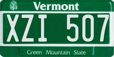 VT license plate XZI507