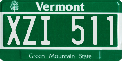VT license plate XZI511
